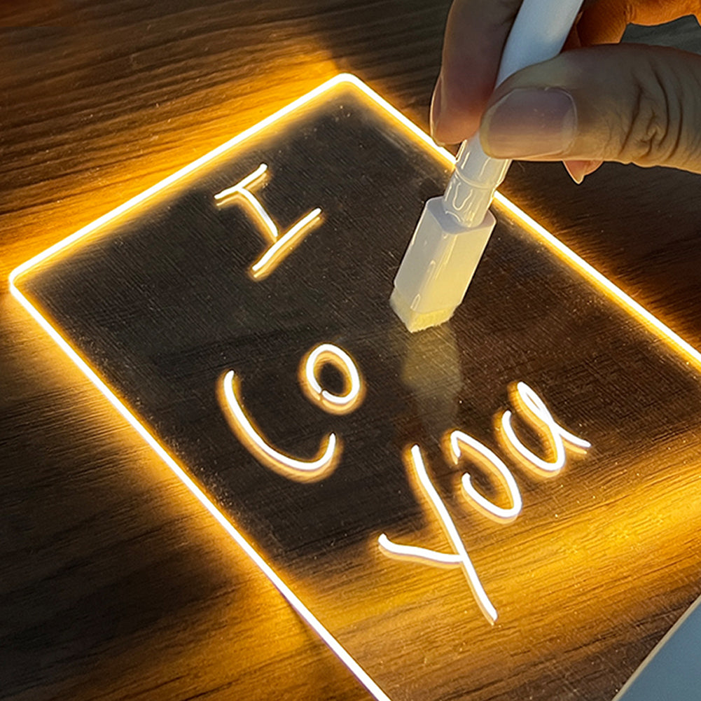 LED Message Board Night Light with USB, Creative Note Board for Home Decoration - Ideal Gift for Children and Partners